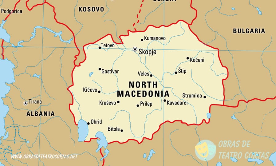 Mapa Macedonia donde nacio Fedro